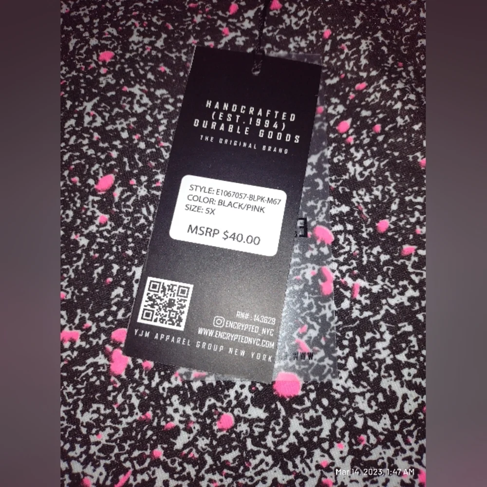 Encrypted NYC Hustler T Shirt Men's Big And Tall paint splatter graphic tee 5xl - Picture 4 of 5